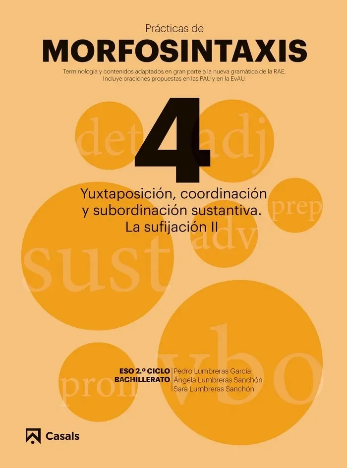 Pràcticas Morfosintaxis 4 Yuxtaposición, coordinación y subordinación sustantiva. La sufijación II