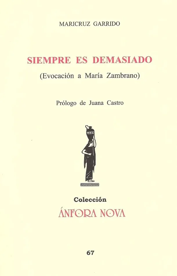 Siempre es demasiado (Evocación a María Zambrano)